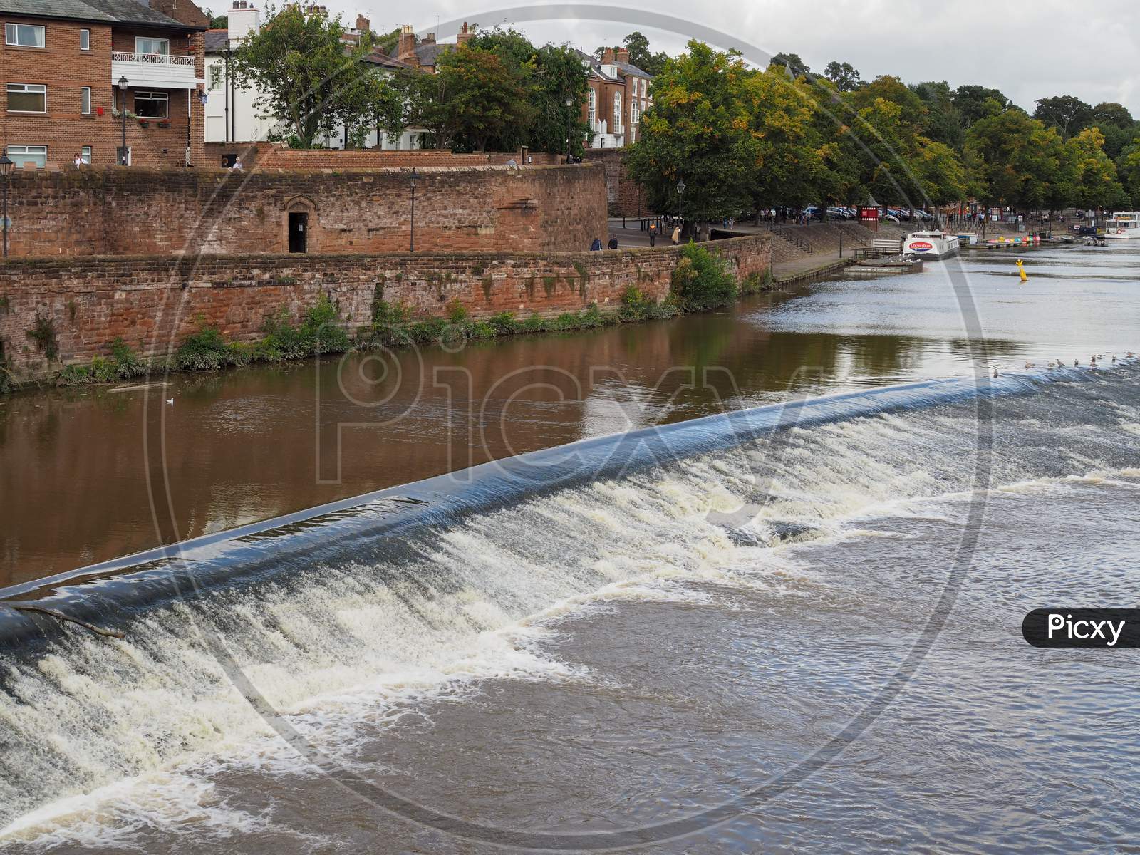Weir On The River Dee At Chester