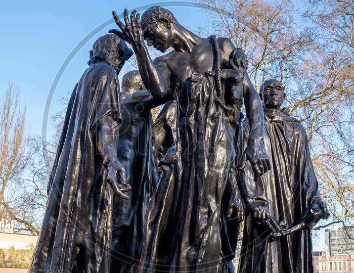 The Burghers Of Calais Statue In Victoria Tower Gardens