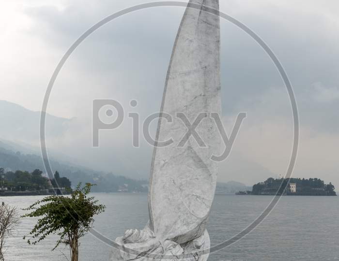 Modern Sculpture At Stresa Lake Maggiore Piedmont Italy