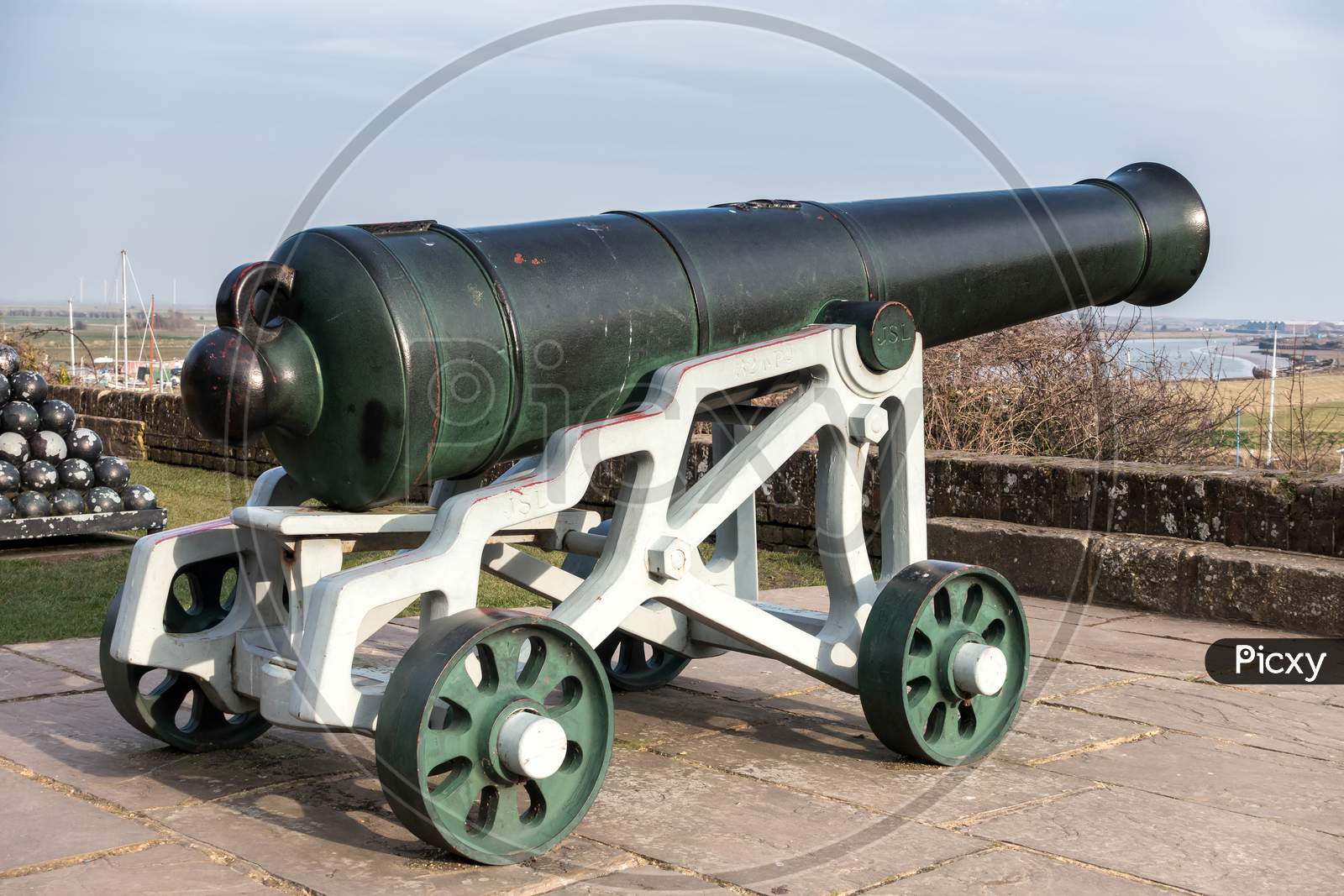 View Of A Cannon At The Castle In Rye East Sussex