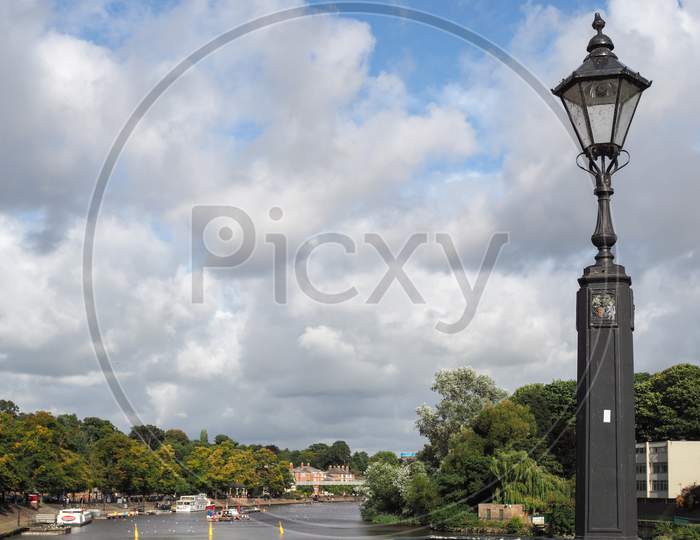 Old Lamppost On The River Dee At Chester