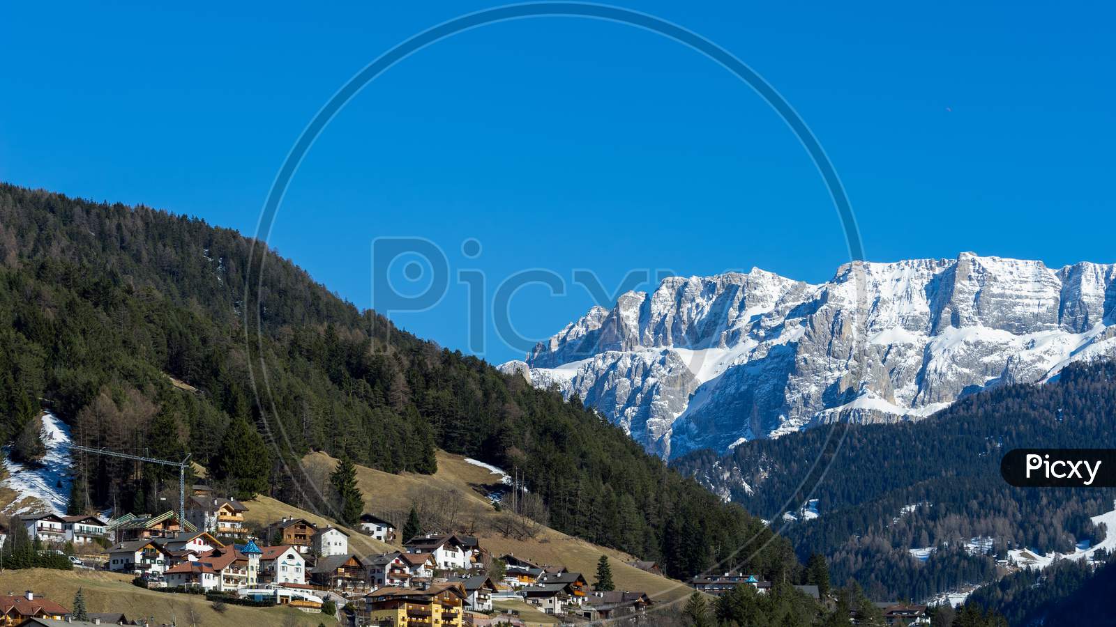 View Of Ortisei In Val Gardena