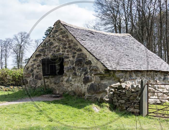 Old Stone Barn At St Fagans National History Museum