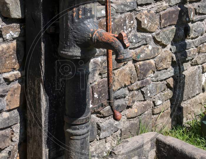 Old Water Pump At St Fagans National History Museum