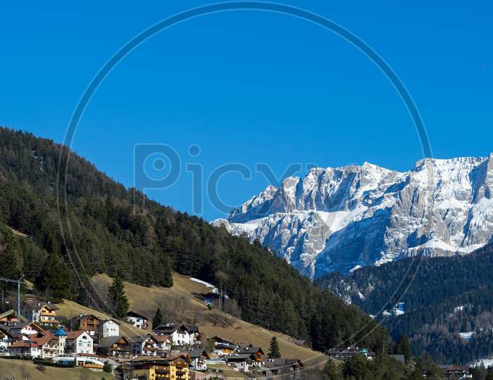 View Of Ortisei In Val Gardena