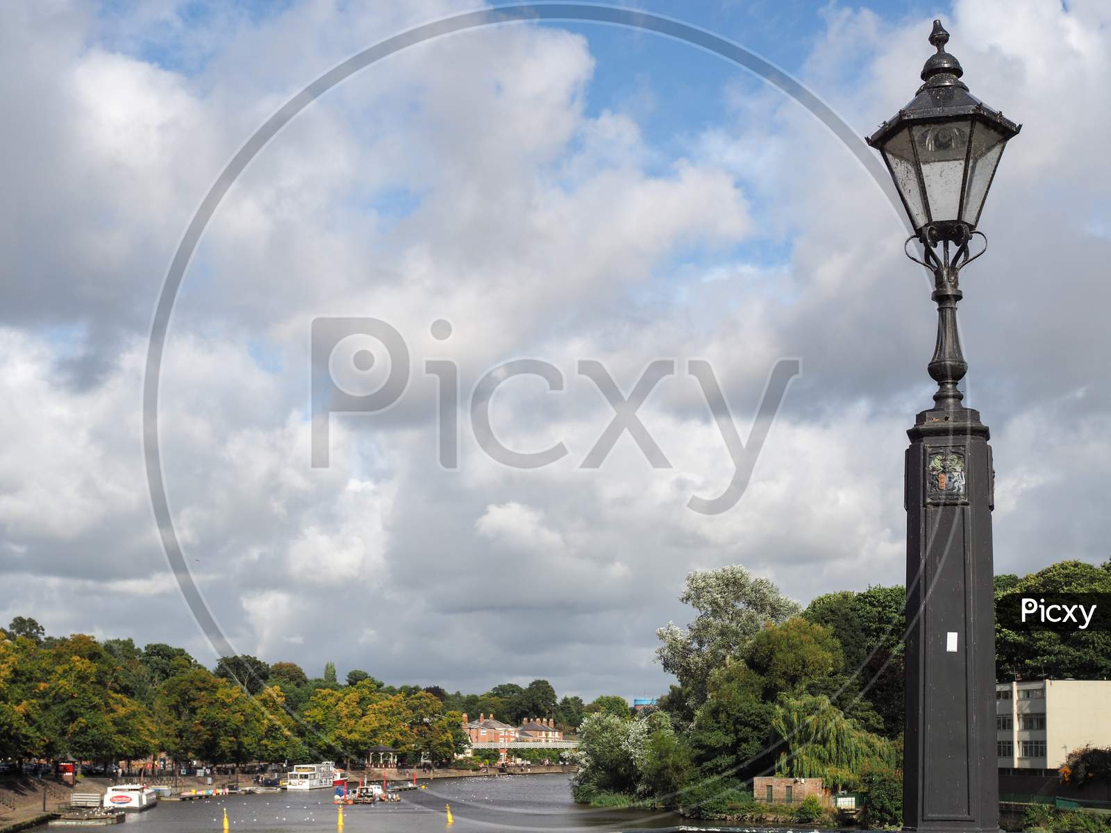 Old Lamppost On The River Dee At Chester