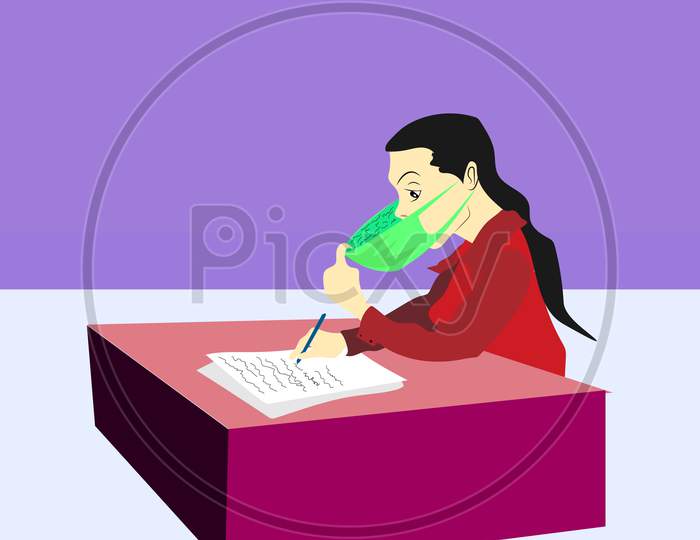 Smart Kid cheating in exams using mask during covid19