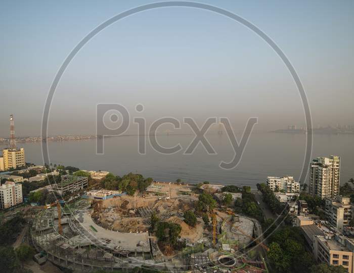 Mumbai skyline and cityscape, Dadar Shivaji park, Mumbai, India