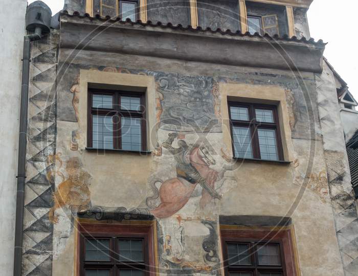 View Of A Traditional Building In Krumlov