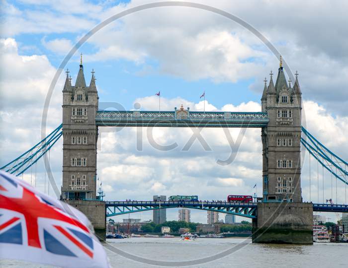 London - July 30 : View Of Tower Bridge In London On July 30, 2017