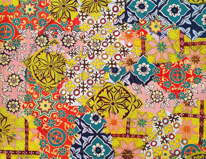 Traditional Multi Cultures Textile Design Soft Colors