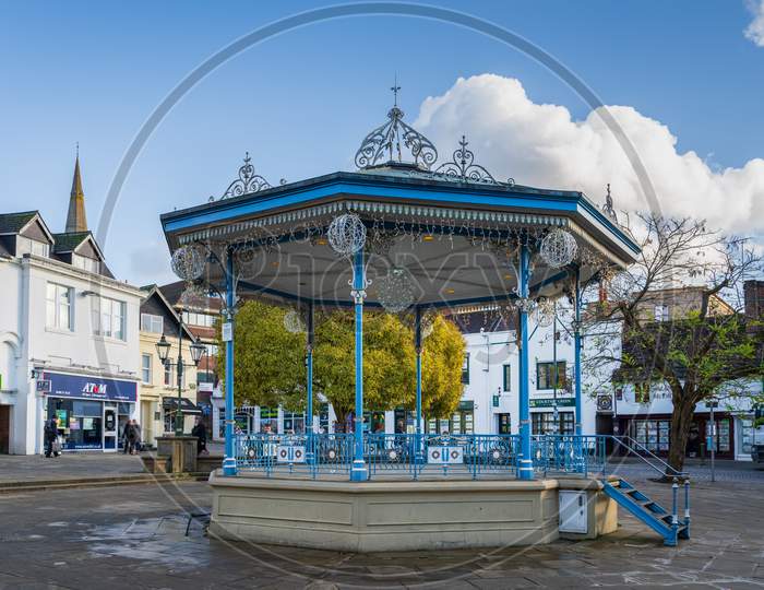 Horsham West Sussex/Uk - November 30 : View Of The Bandstand In Horsham West Sussex On  November 30, 2018. Unidentified People