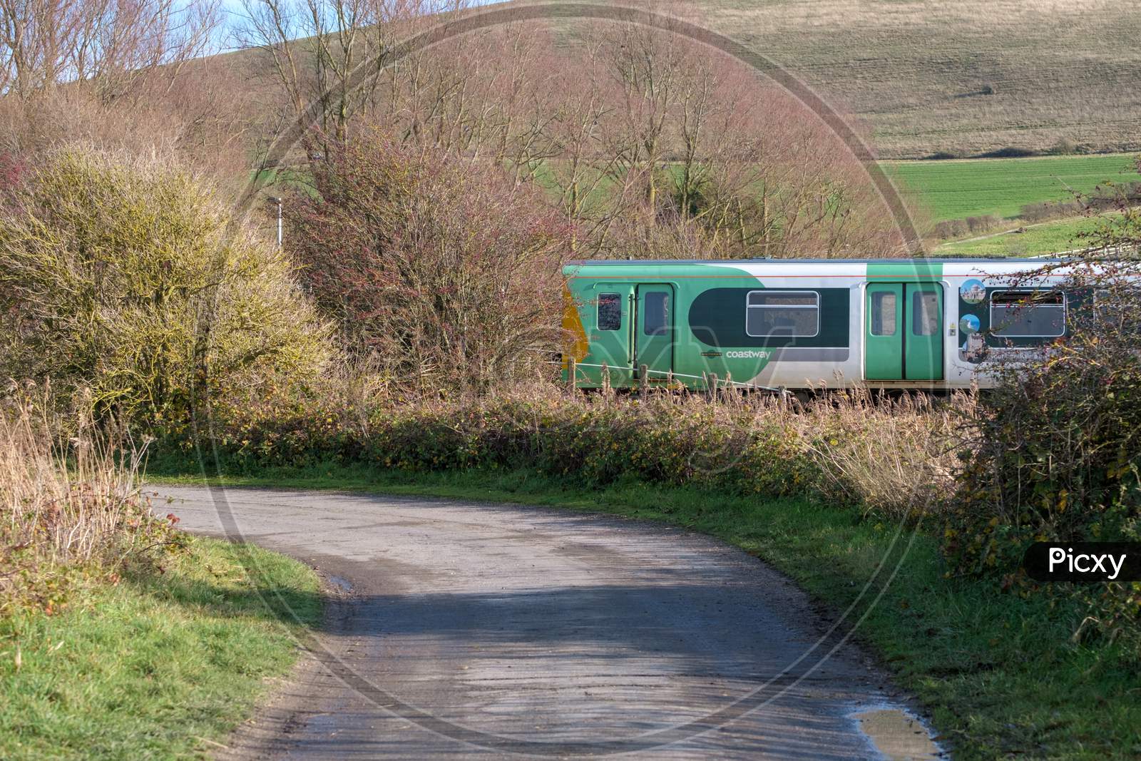 Image of Southease, East Sussex/Uk - December 4 : Train Approaching ...