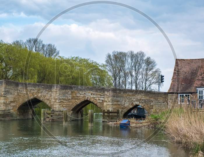 View Of The New Bridge Over The River Thames Between Abingdon And Witney