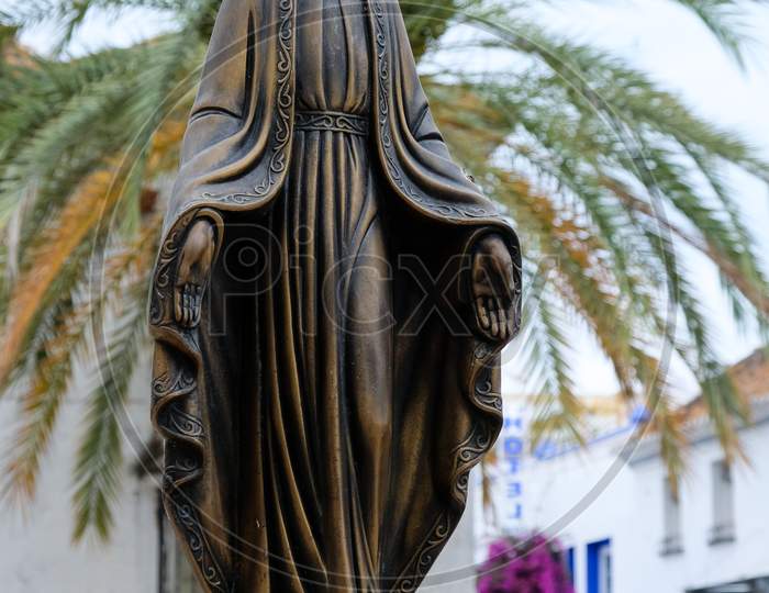 Marbella, Andalucia/Spain - July 6 : Statue Of The Madonna In Marbella Spain On July 6, 2017