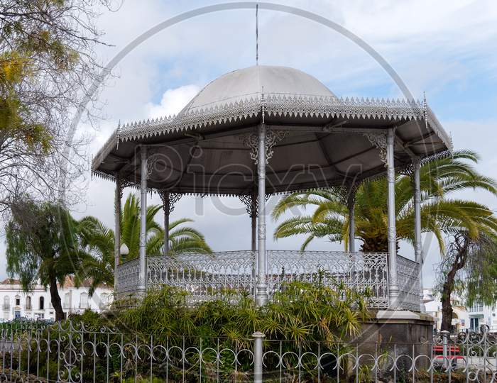 Tavira, Southern Algarve/Portugal - March 8 : Bandstand In Tavira Portugal On March 8, 2018