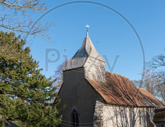 Folkington, East Sussex/Uk - January 28 : The Church Of St Peter Ad Vincula In Folkington, East Sussex On January 28, 2019