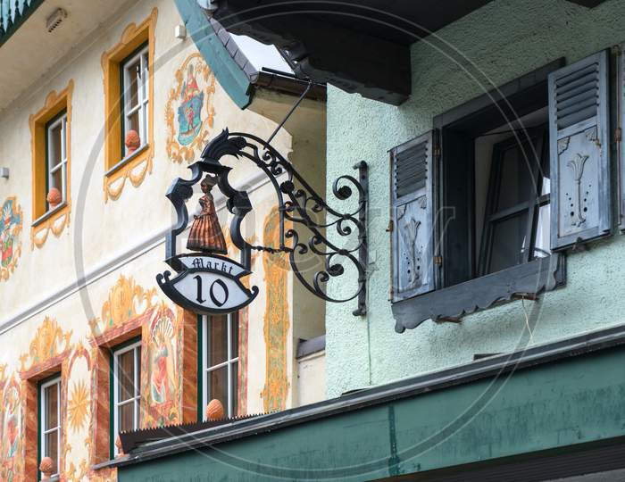 Highly Decorated Building And Shop Sign In St Wolfgang