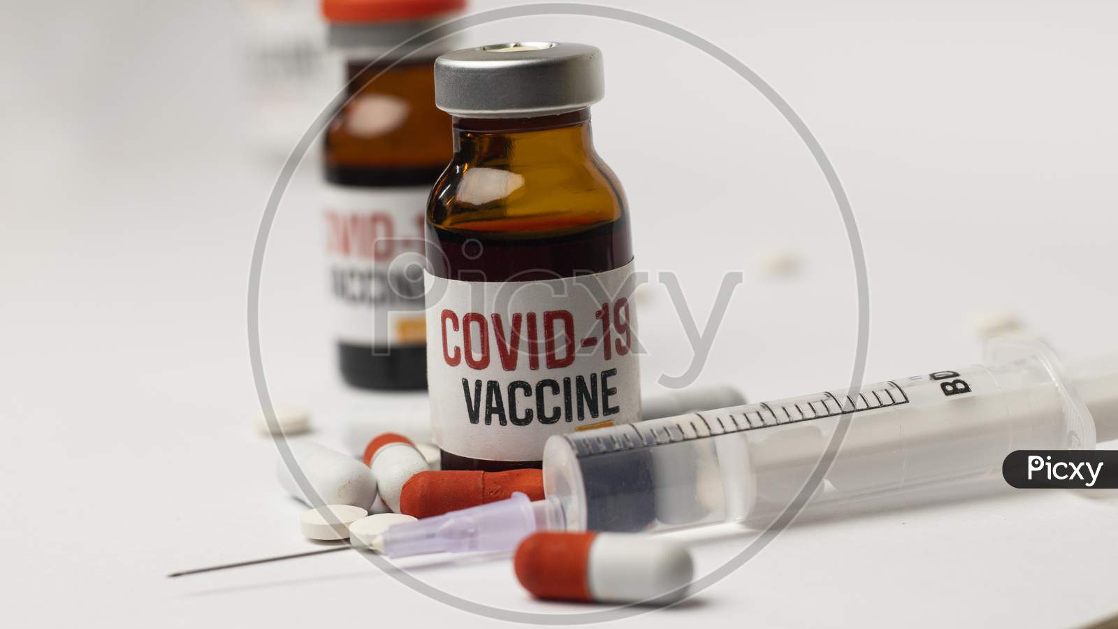 Development And Creation Of A Coronavirus Vaccine Covid-19 .Coronavirus Vaccine Concept