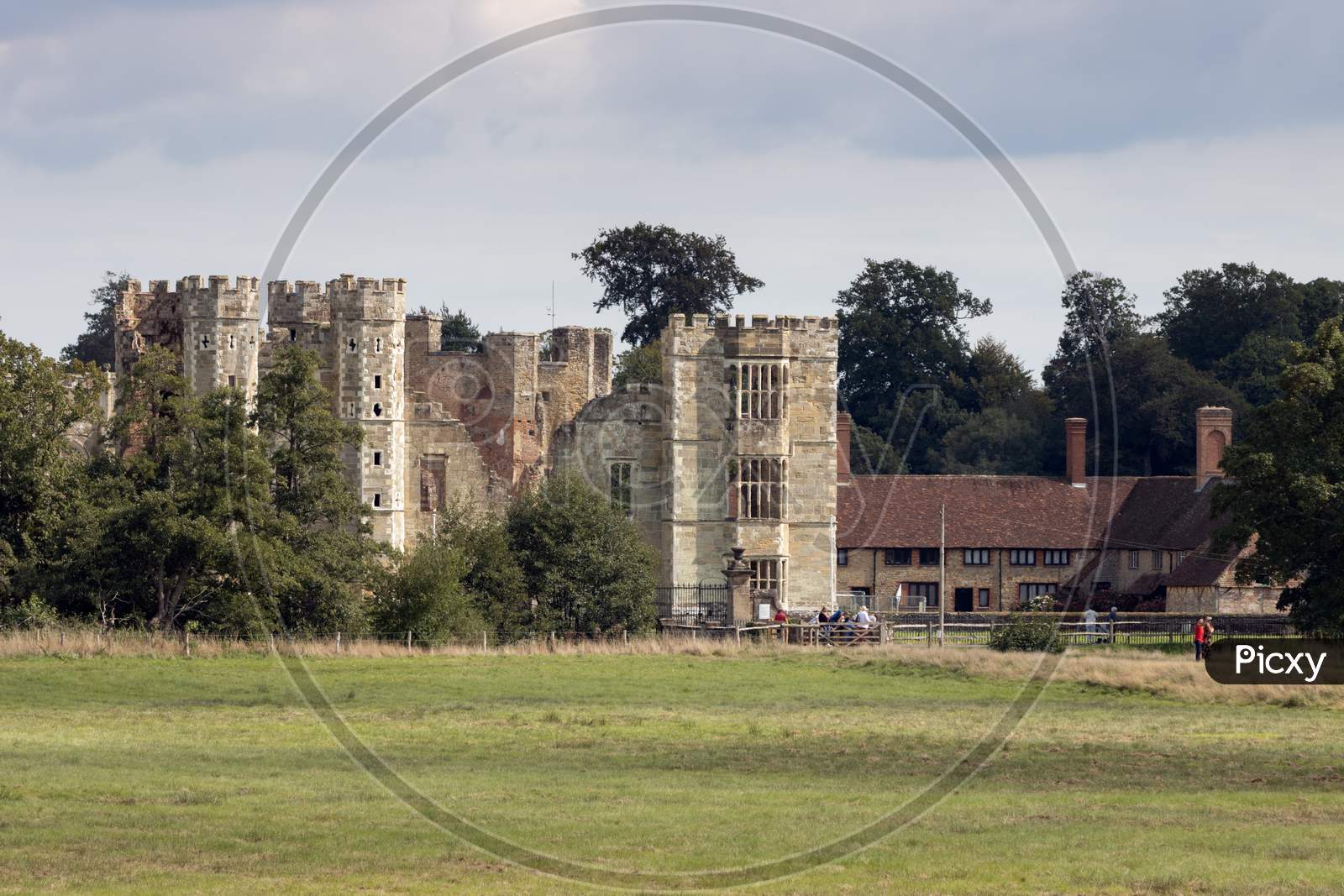 Midhurst, West Sussex/Uk - September 1 : View Of The Cowdray Castle Ruins In Midhurst, West Sussex On September 1, 2020. Unidentified People