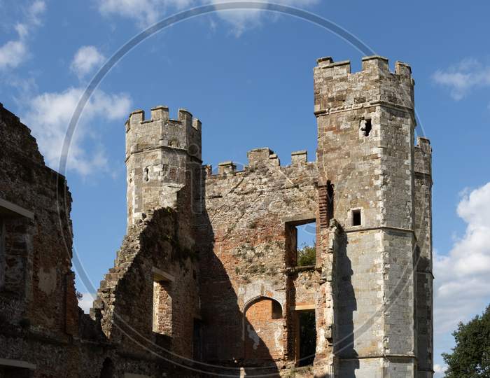 Midhurst, West Sussex/Uk - September 1 : View Of The Cowdray Castle Ruins In Midhurst, West Sussex On September 1, 2020