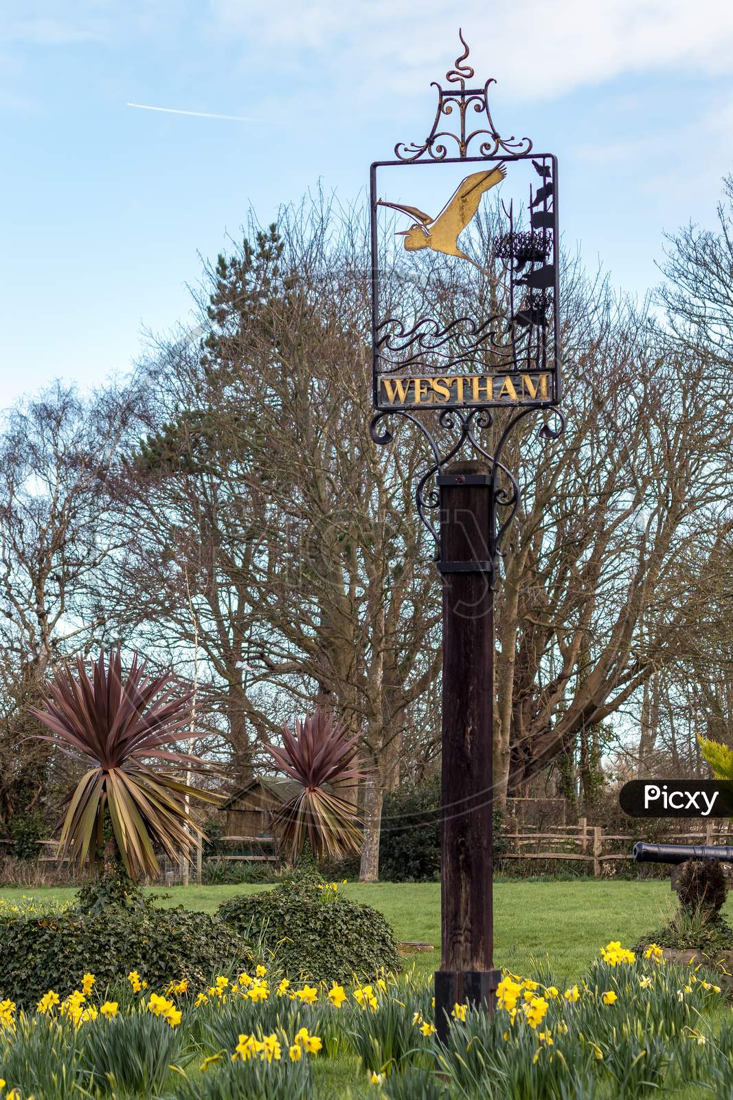 Westham East Sussex/Uk - March 1 : Village Sign Of Westham In East Sussex On March 1, 2020