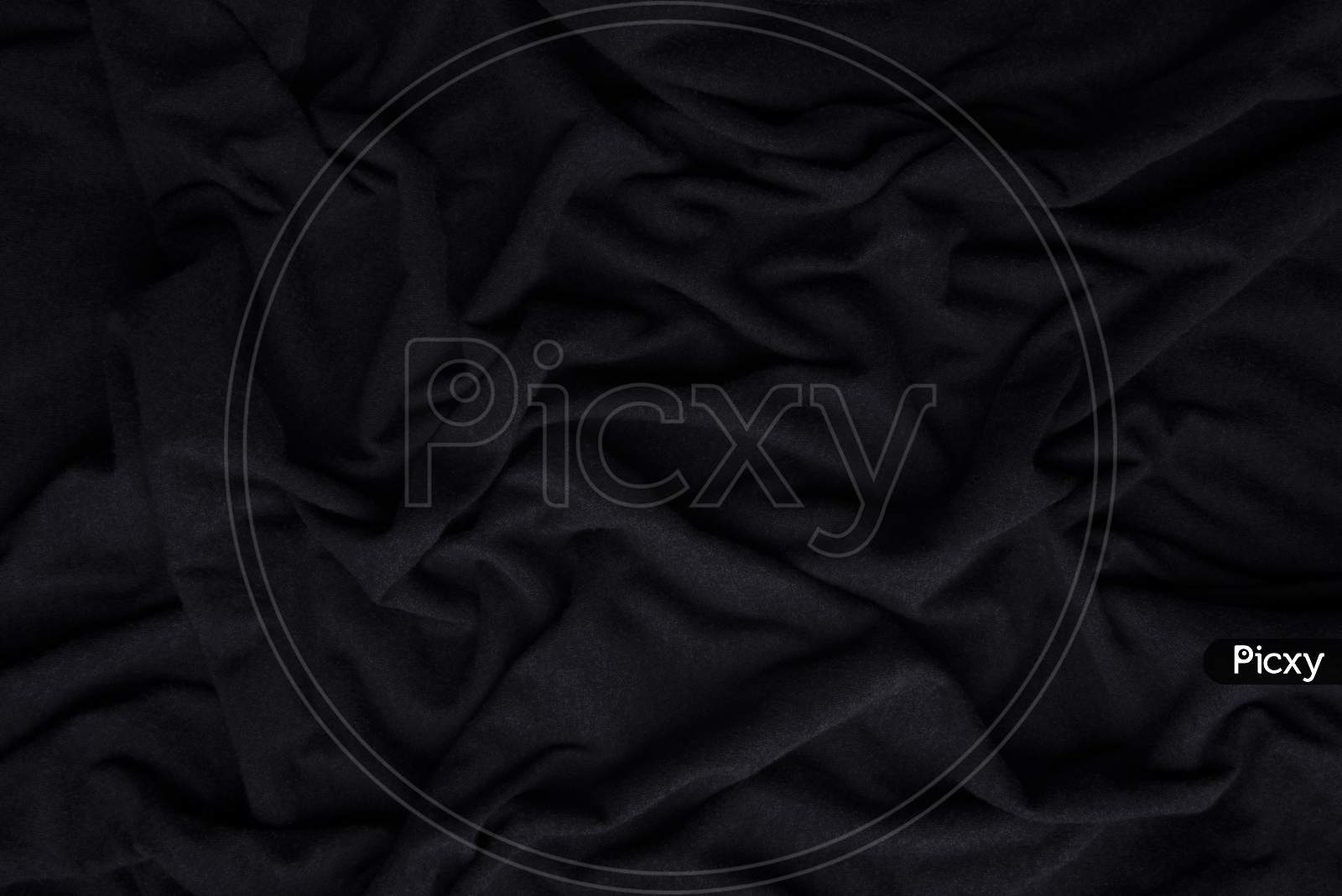 Premium Photo, Black cloth background and texture, grooved of black fabric  abstract