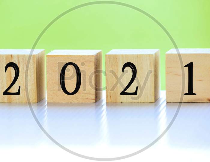 2021, 2022 numerical on wooden block - 2021, 2022 new year concept