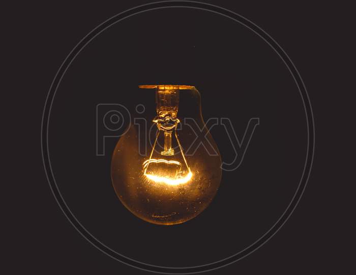 Close up photo Ofg light bulb