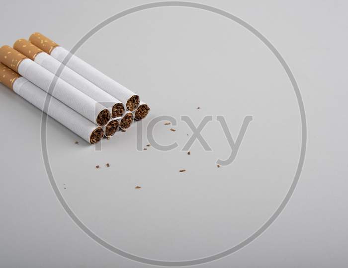 cigarette on white background