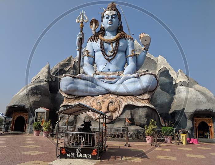 Lord shiva statue at very large height.