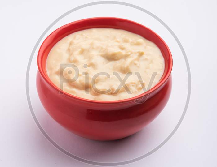 Mishti Doi Or Sweet Curd Made With Milk And Jaggery Or Sugar, Popular Food From India & Bangladesh