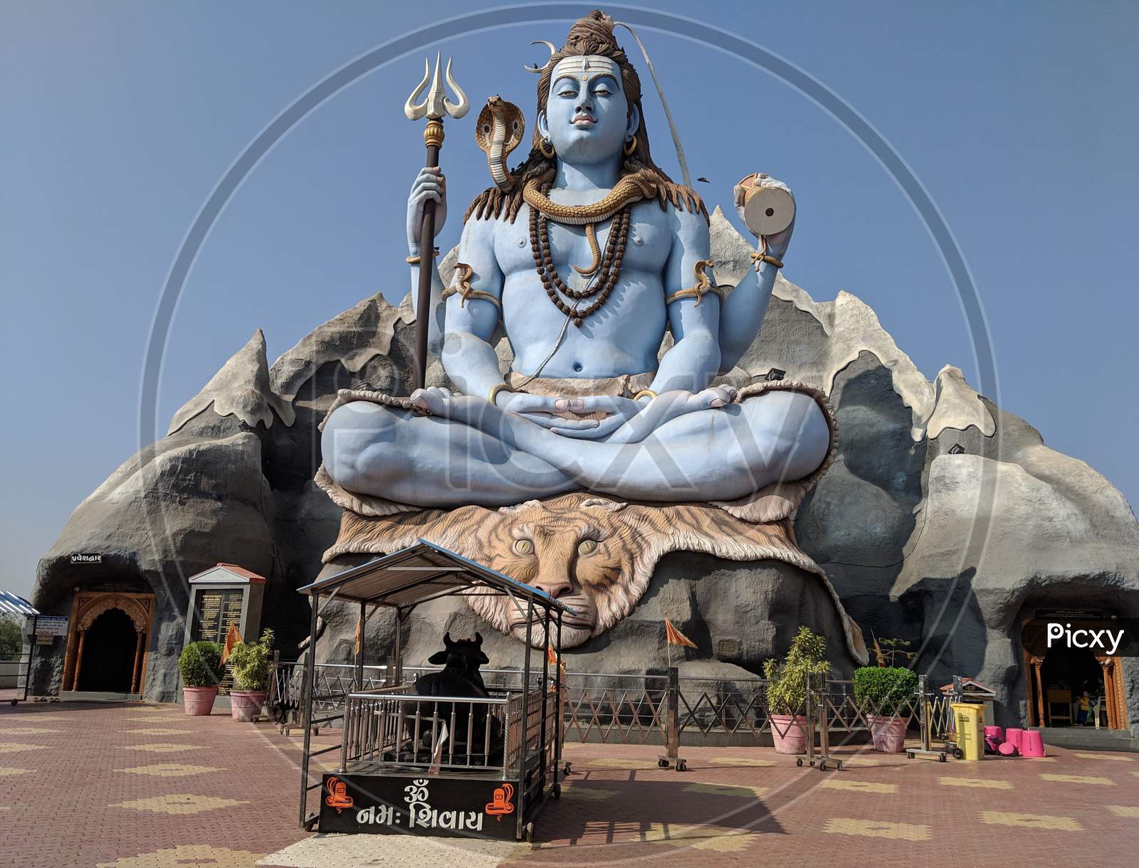Lord shiva statue at very large height.