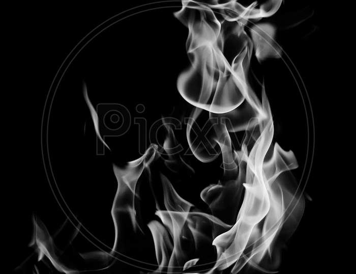 smoke of rising flames