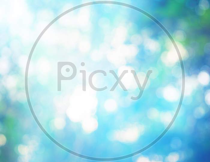 abstract blue christmas bokeh background