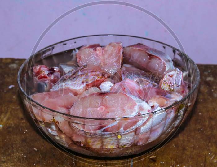 Fish Sliced Piece For Cooking Food