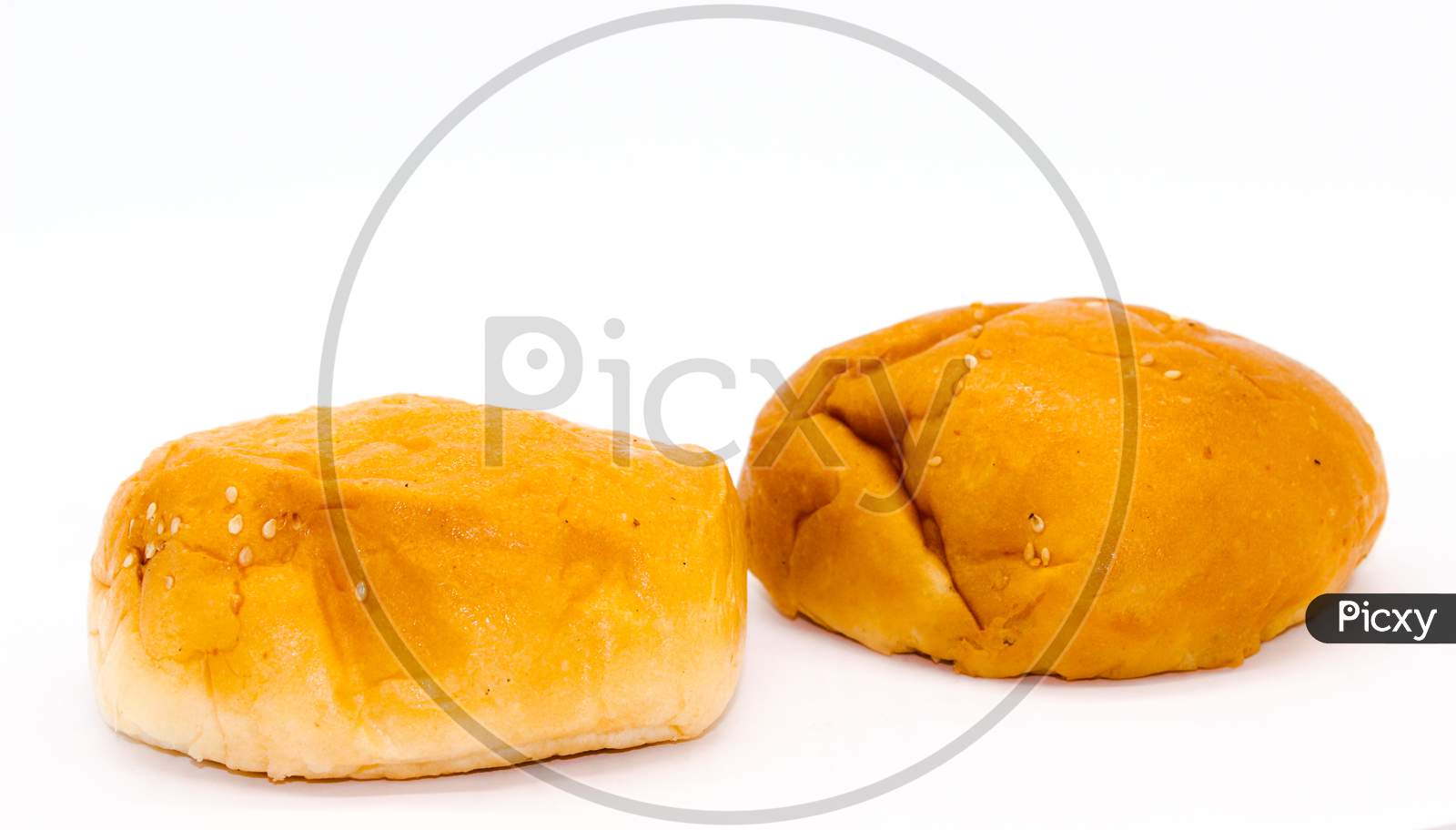 A Picture Of Burger Buns Isolated On White Background