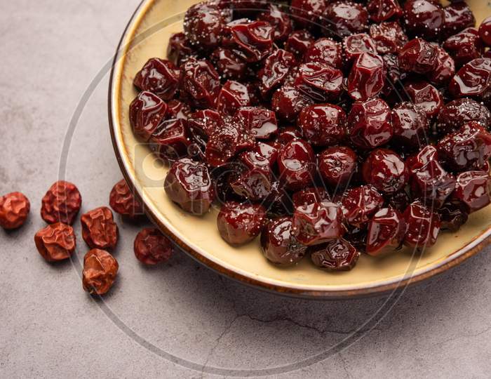 Indian Jujube Or Ber Boiled In Jaggery Syrup Makes A Tasty Snack Food