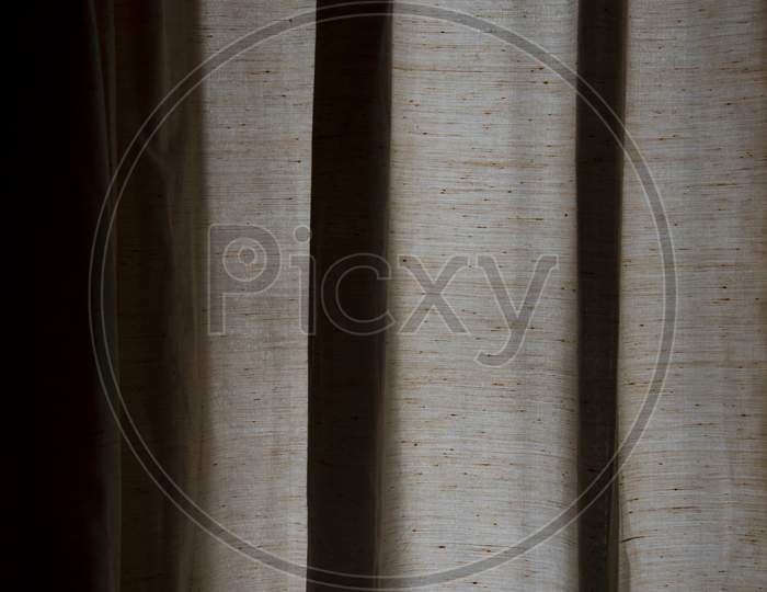White Curtain Fabric Texture Background