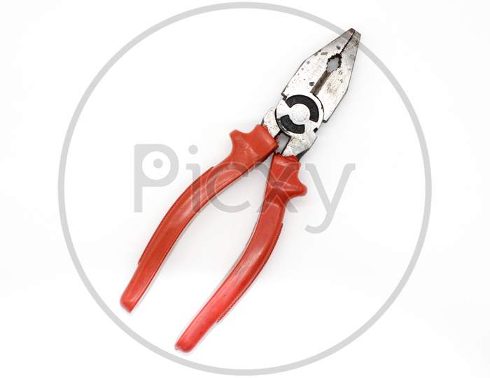 A Picture Of Wire Cutter Isolated On White Background