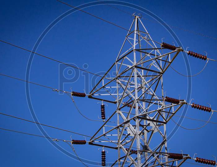High Voltage Electricity Poles Used For Power Transmission