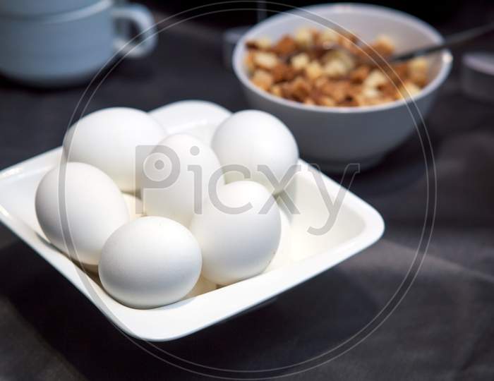 Boiled White Eggs