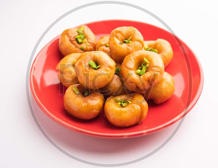 Image of Balushahi Or Badushah Soft And Flaky Dessert Or Sweet Food ...