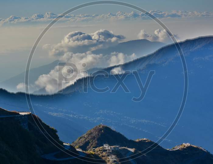 Early Morning Ridges In Himalayan Mountain Of Sikkim