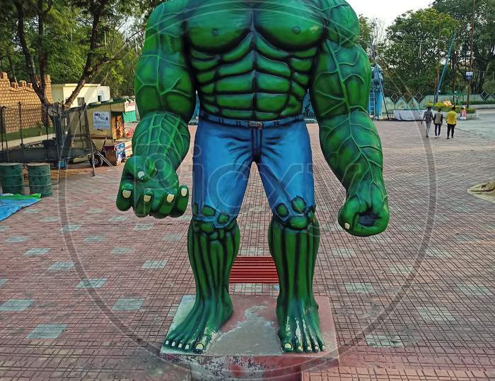 Hulk statue model in bilaspur park