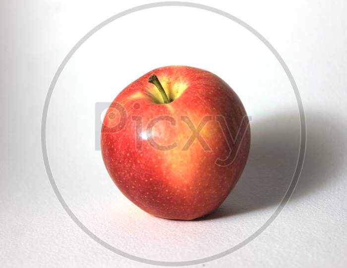 Fresh Apple On White Background Stock Photo