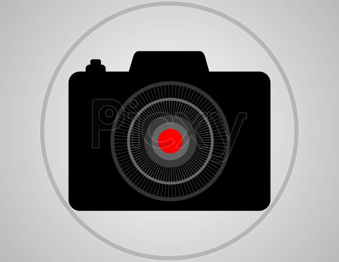 Camera logo design vector illustration.