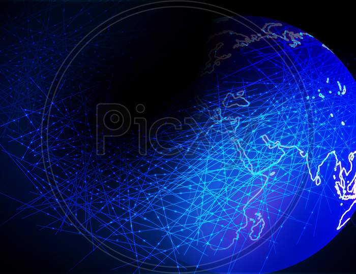 Technology Background. Hi-tech communication concept music global background.vector digital technology concept.