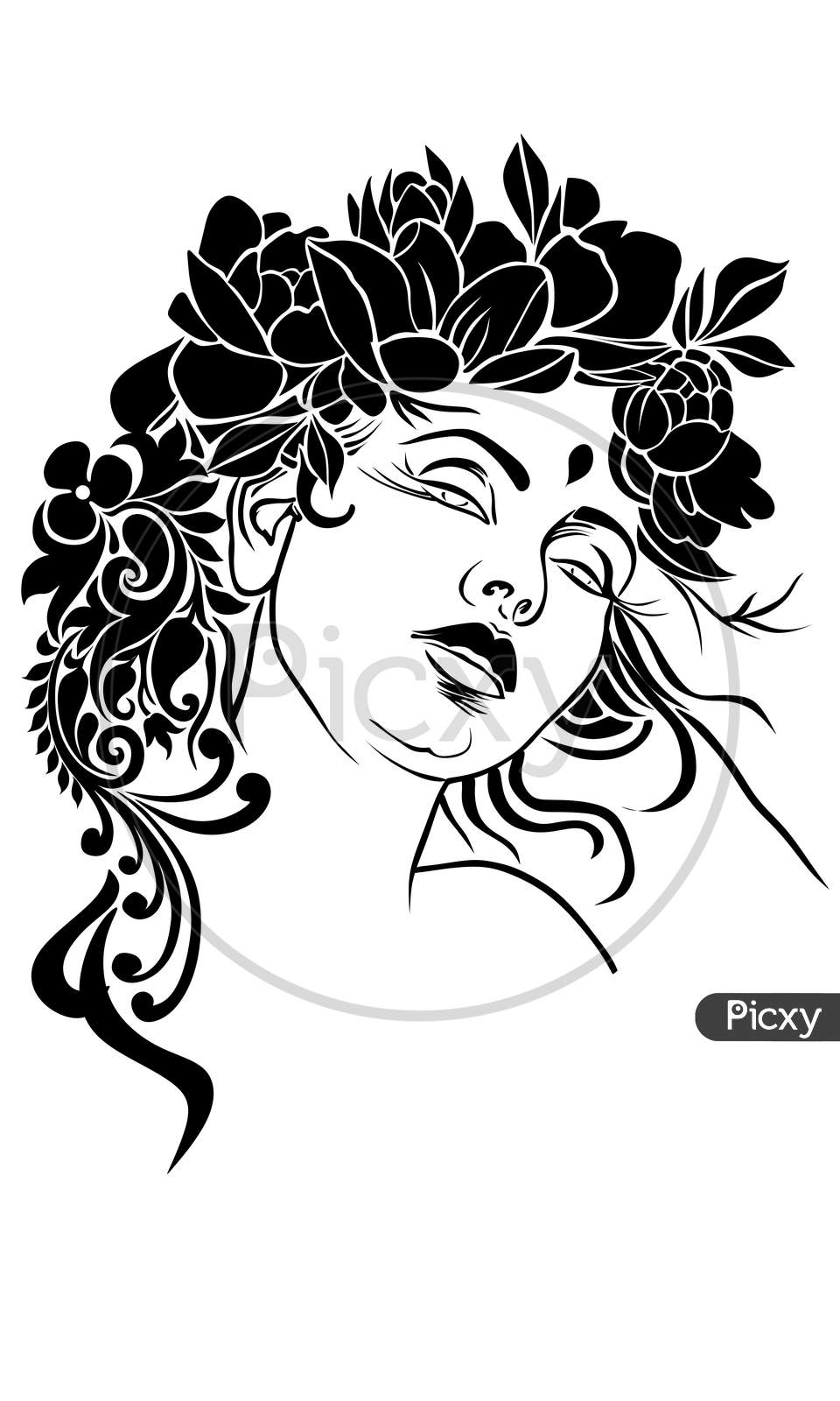 Hand drawn vector illustration of tattoo logo with roses and leaves Ideal  for invitations greeting cards quotes tattoos textiles blogs posters  Stock Vector Image  Art  Alamy