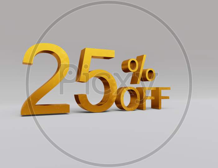 25 percent Discount 3D rendering